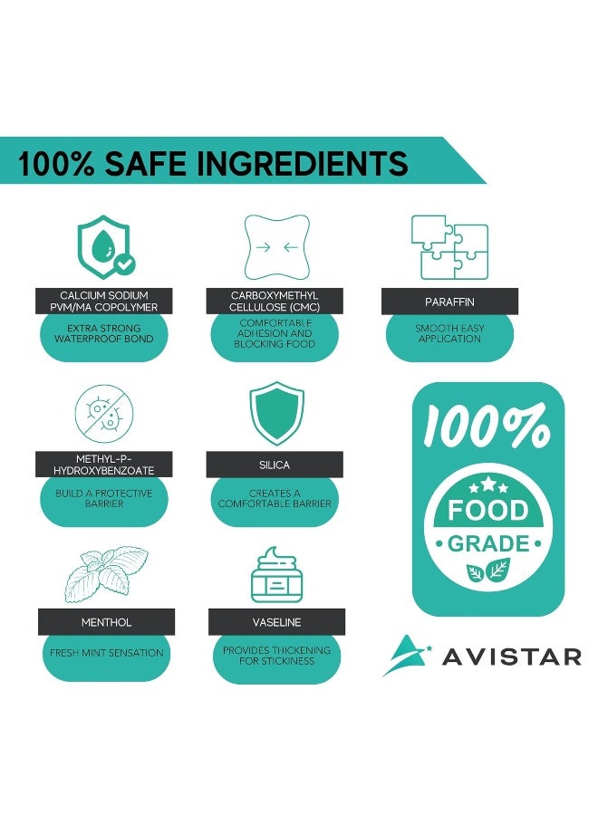Avistar Denture Adhesive Cream (5 Pack) - Extra Strong Hold With Easy Application & Mint Flavour (Zinc & Fluoride Free) - Image 4